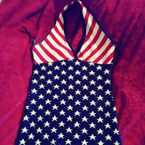 4th of july backless dress